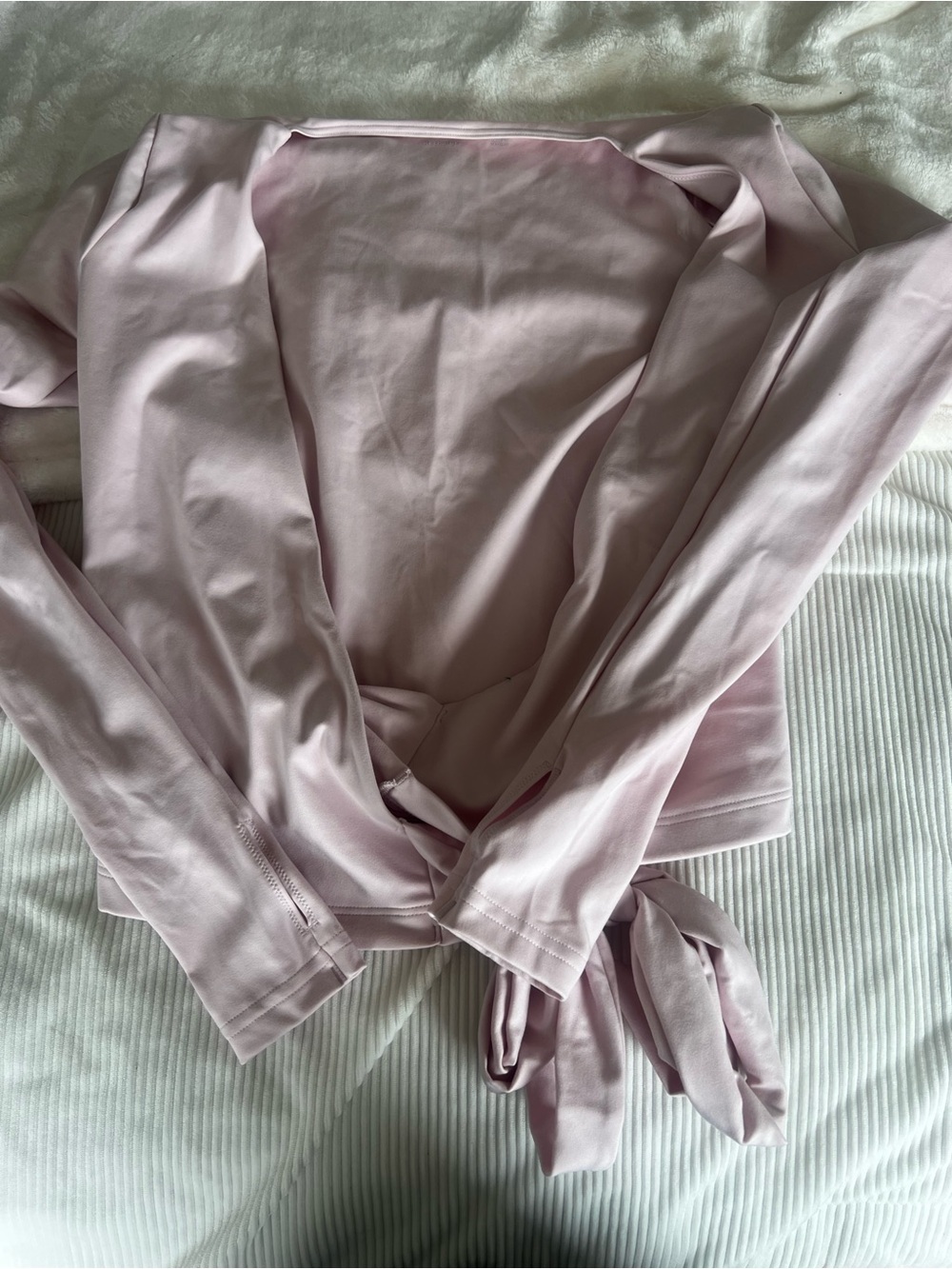 Gilly Hicks Light Pink Wrap Crop Top